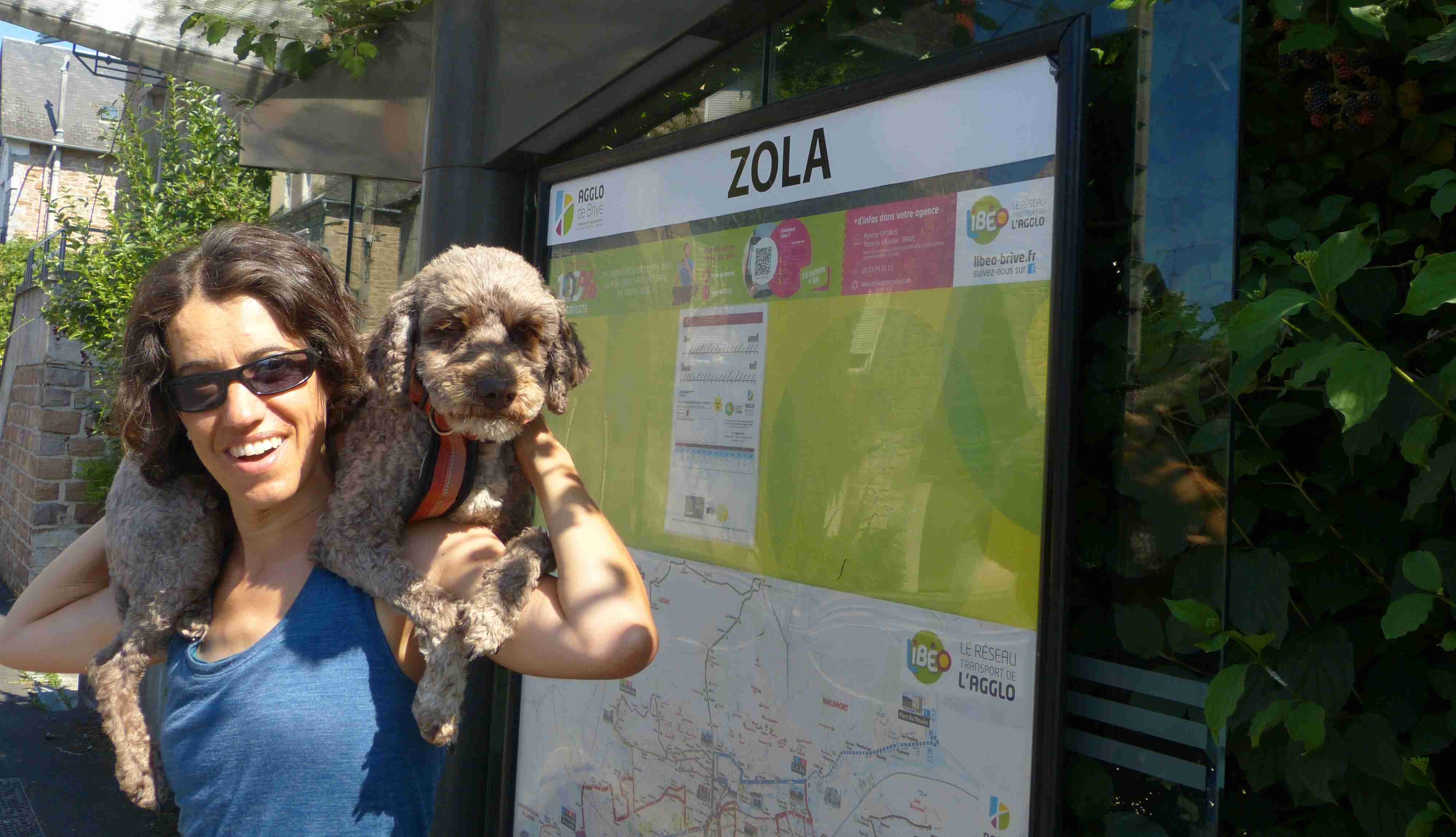 The Zola bus stop in Brive-la-Gaillarde