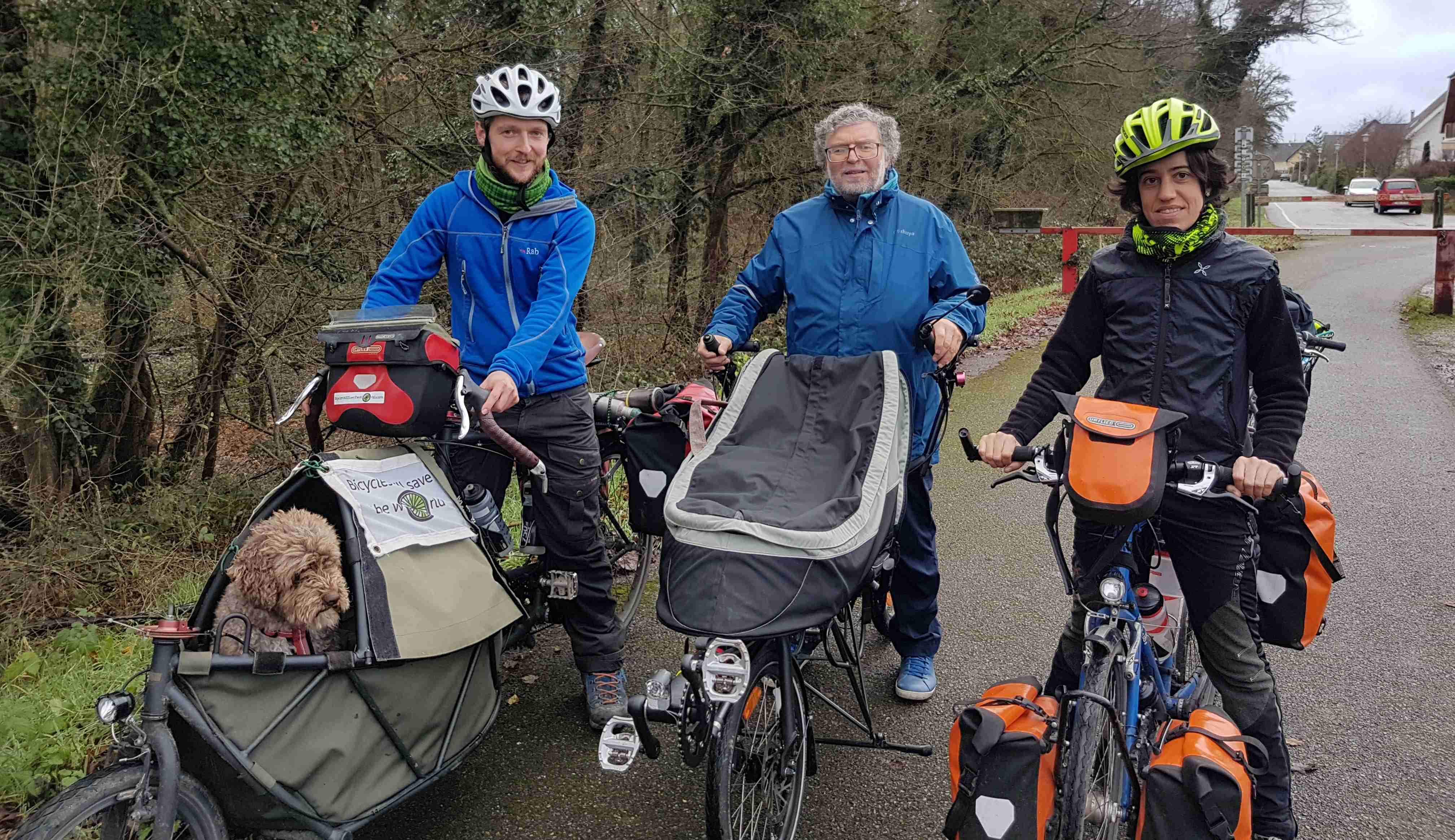 With Dominique and his special Hase tandem, just outside Mulhouse