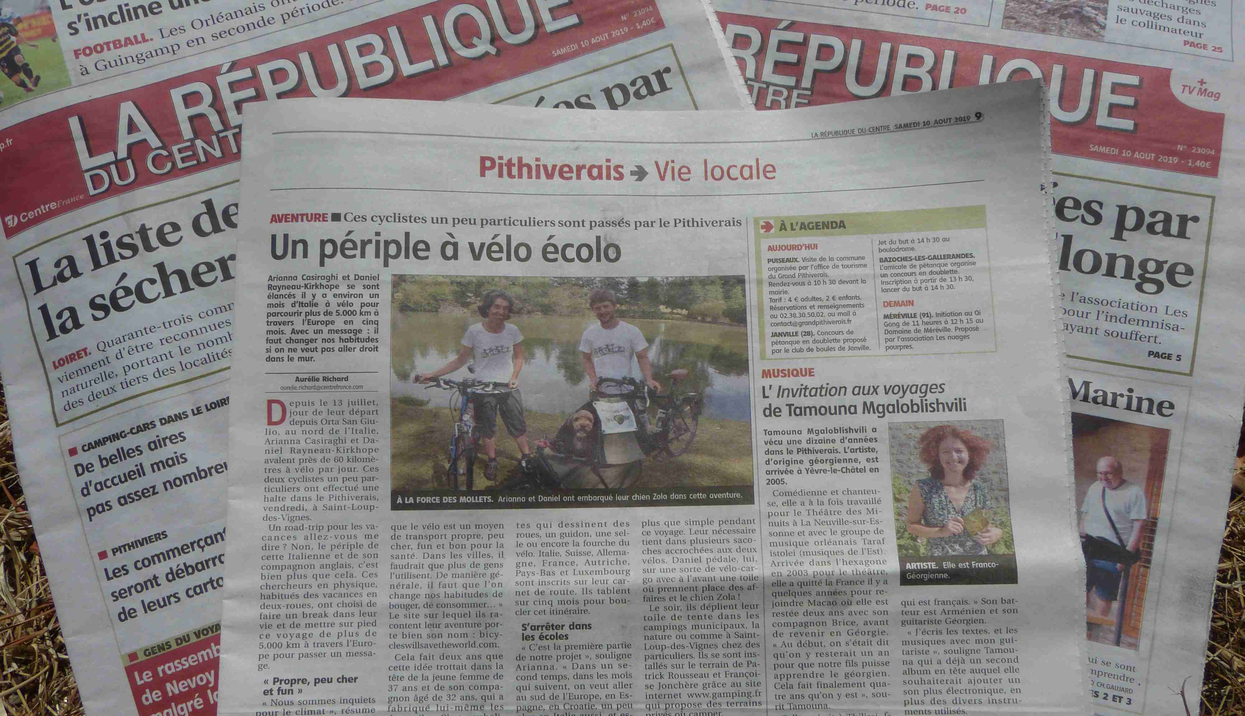 Featuring in an article of the French newspaper La République du Centre