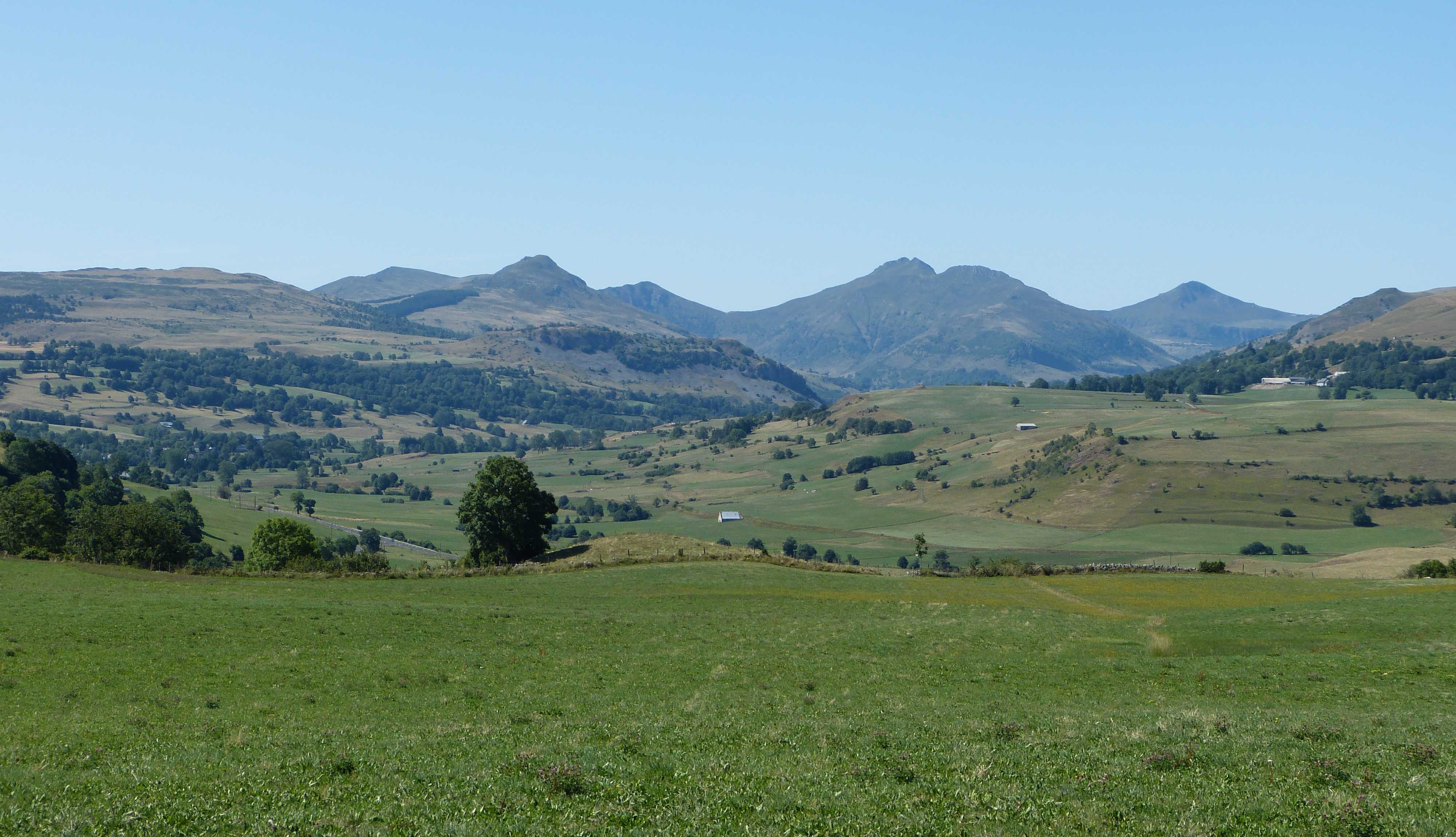 Gorgeous view of several Puys (volcanic hills)