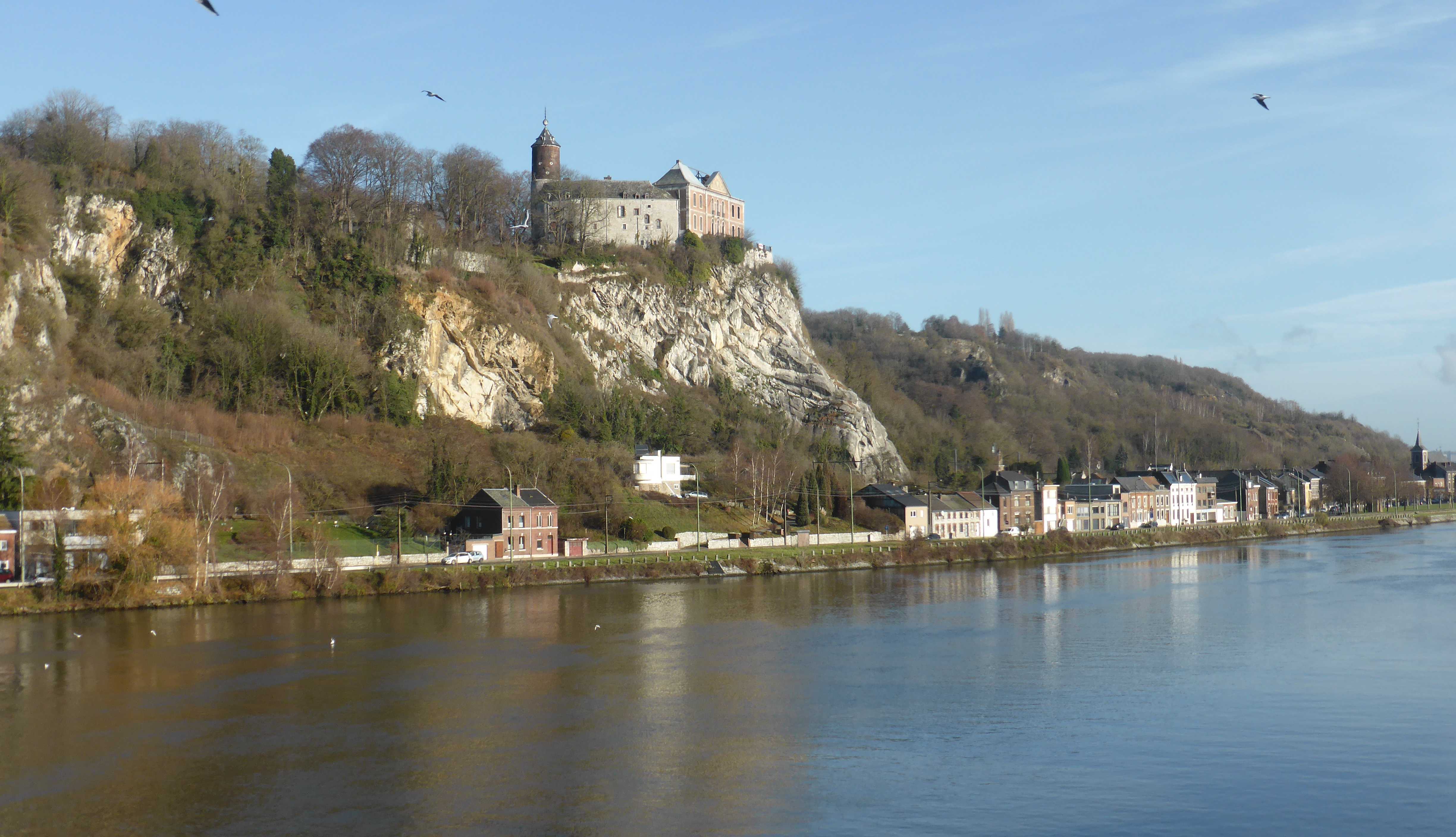 A rare bit of sunshine along the river Meuse in the southern part of the saddle