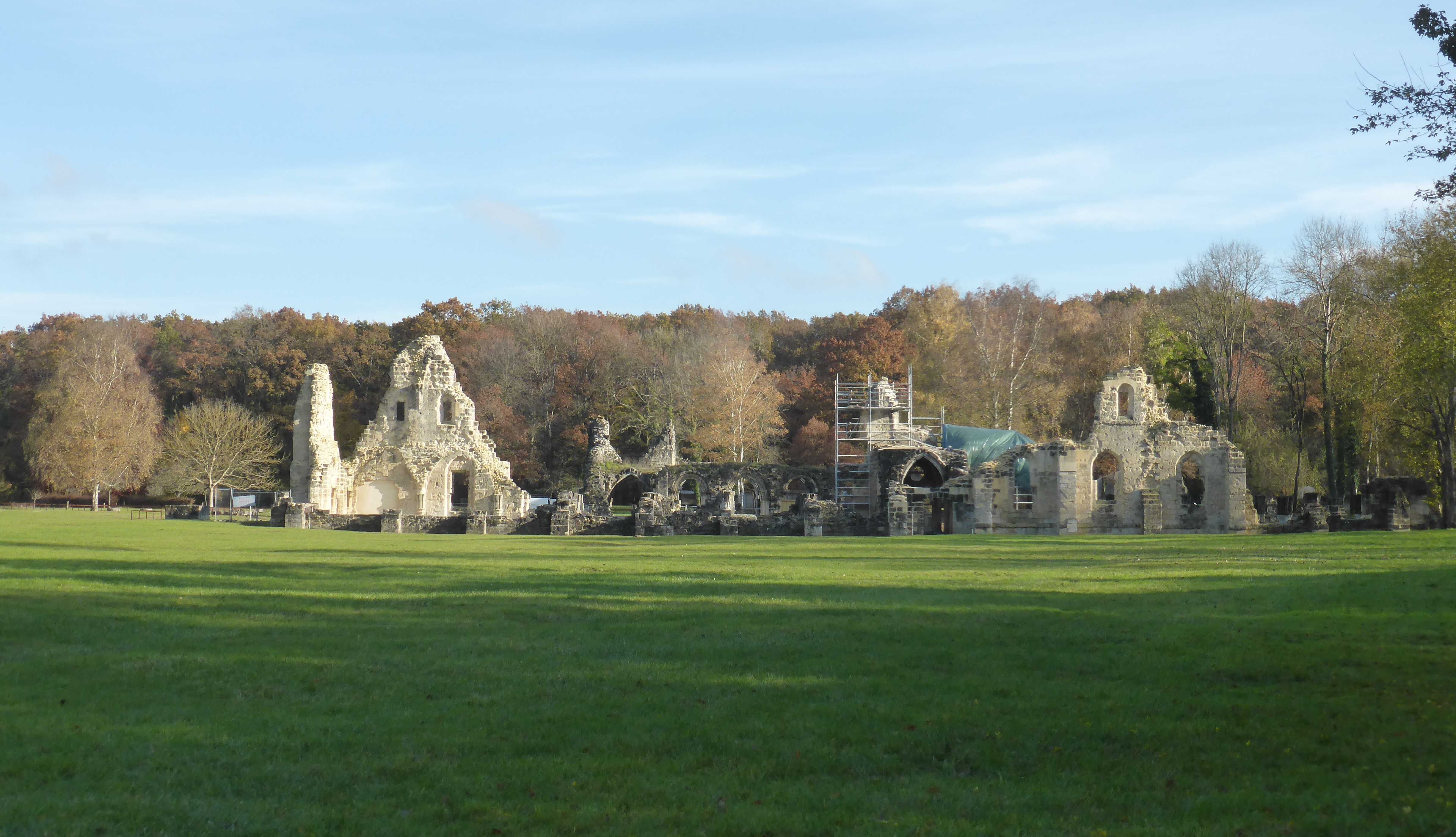 What remains of the Vauclair abbey